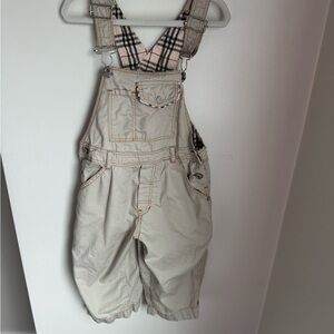 Burberry Kids Unisex Tan Overalls Size 3